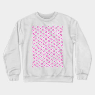 Watercolor x pattern - magenta Crewneck Sweatshirt